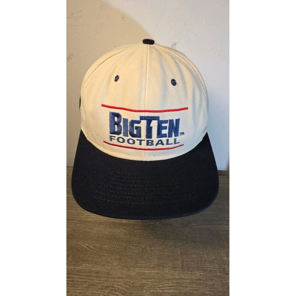 Vintage 90s Big Ten Football Hat Nutmeg Mills Penn State Lions Snapback Cap